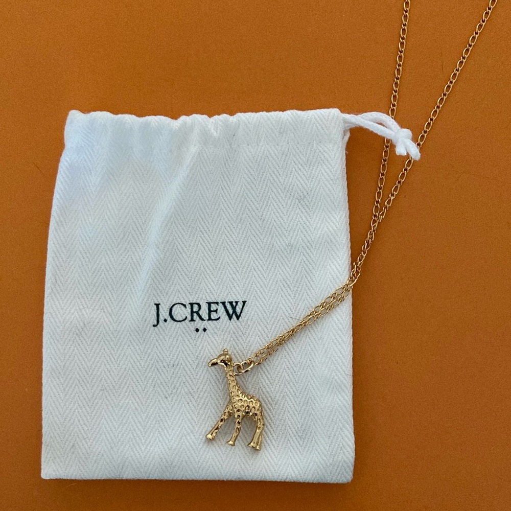 J. Crew Gold-Tone Giraffe Pendant Necklace